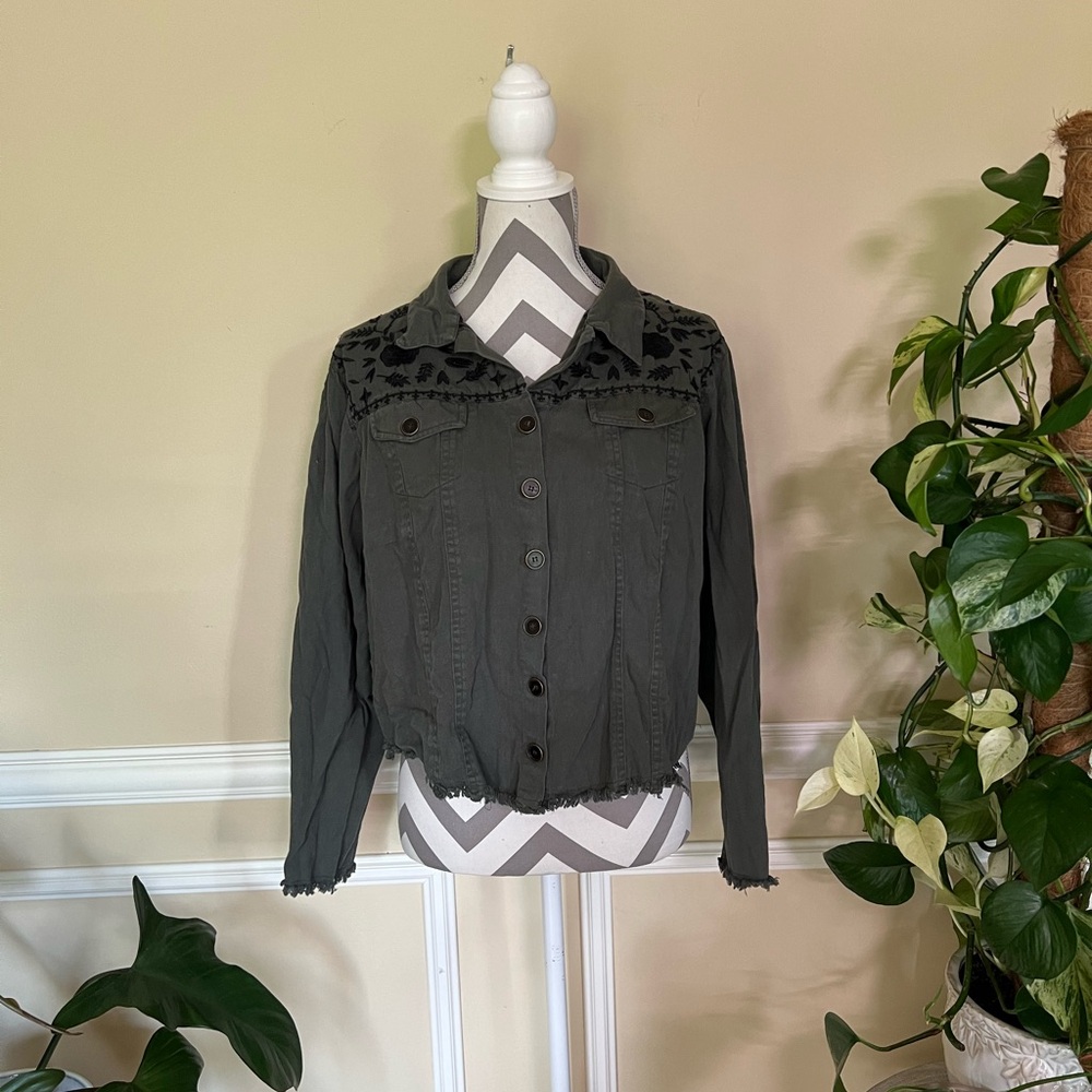Nostalgia Green Button Up Jacket - Size Large
